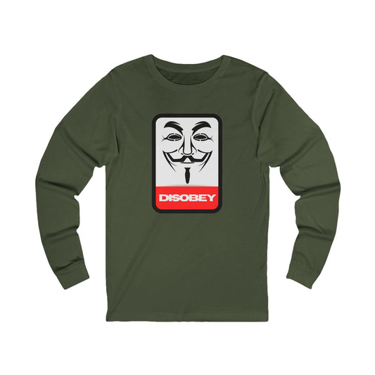Disobey Guy Fawkes Mask Long Sleeve Tee
