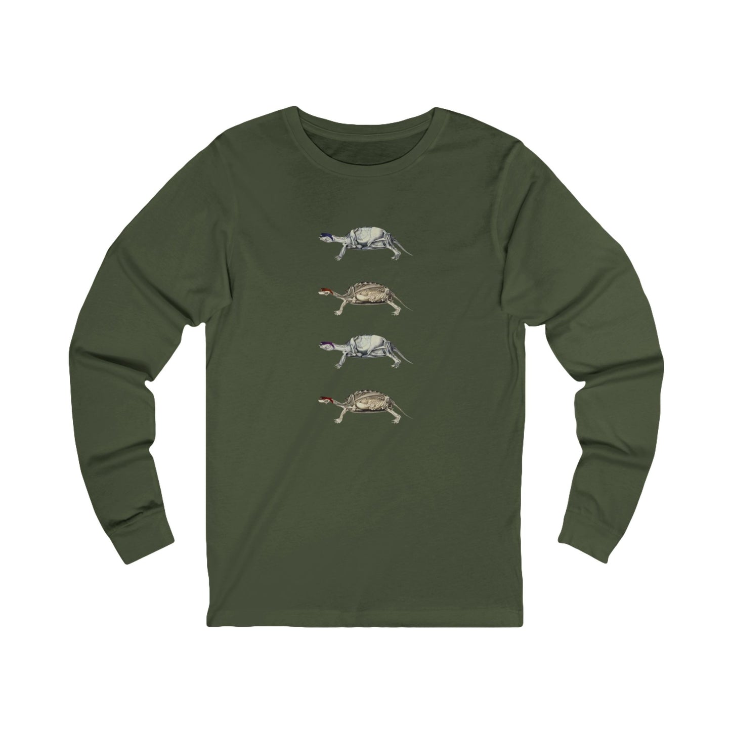 Turtle Anatomy Long Sleeve Graphic Tee