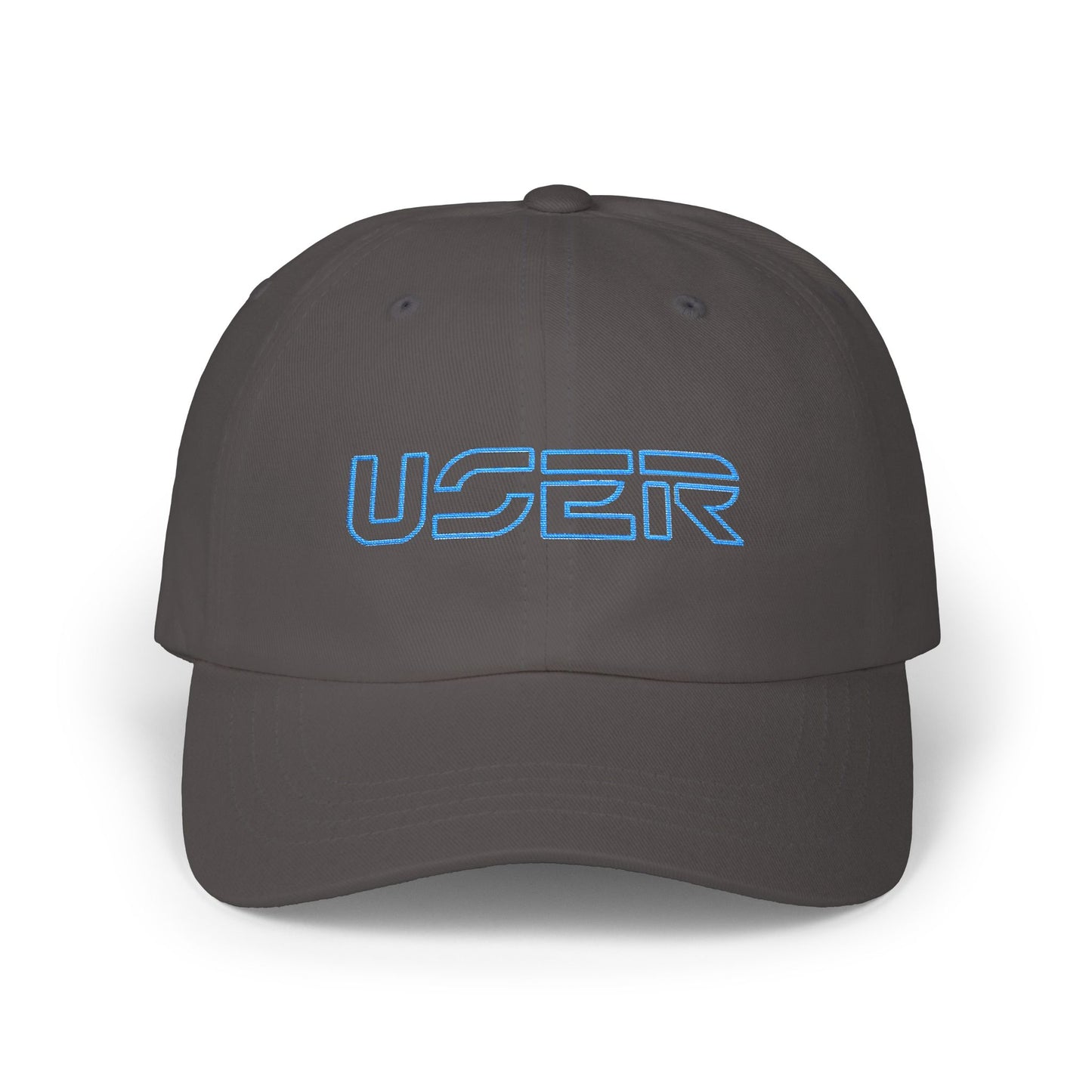 User Retro Tech Dad Cap — Embroidered Vintage Circuit Logo Baseball Hat