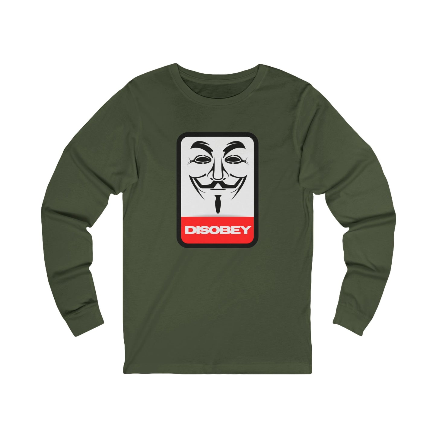 Disobey Guy Fawkes Mask Long Sleeve Tee