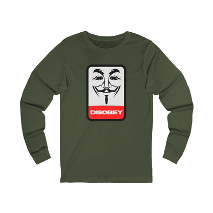 Disobey Guy Fawkes Mask Long Sleeve Tee
