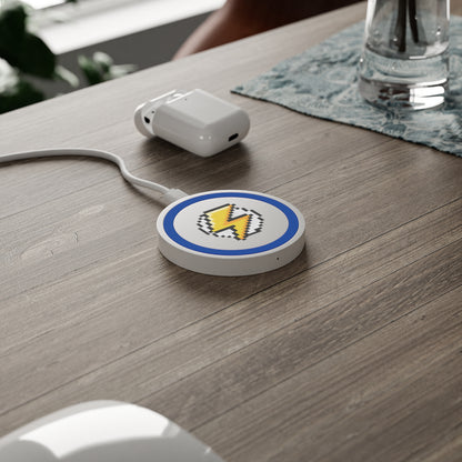 Pixel Lightning Wireless Charging Pad, Gamer Charging Station, Retro Gaming Gadget, Phone Charger, Unique Tech Gift