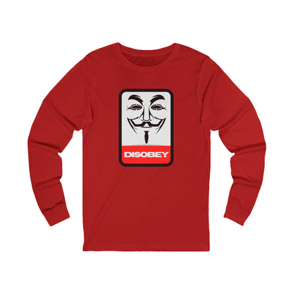 Disobey Guy Fawkes Mask Long Sleeve Tee