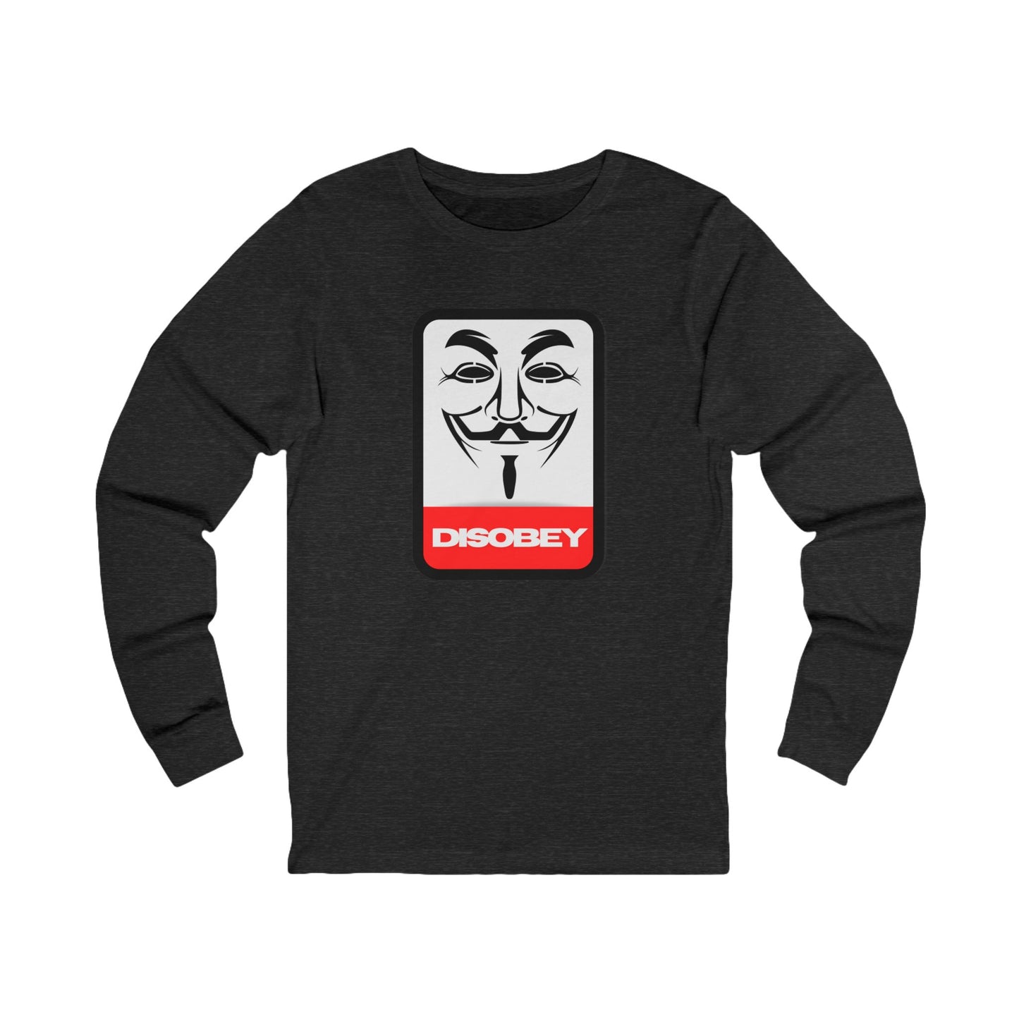Disobey Guy Fawkes Mask Long Sleeve Tee