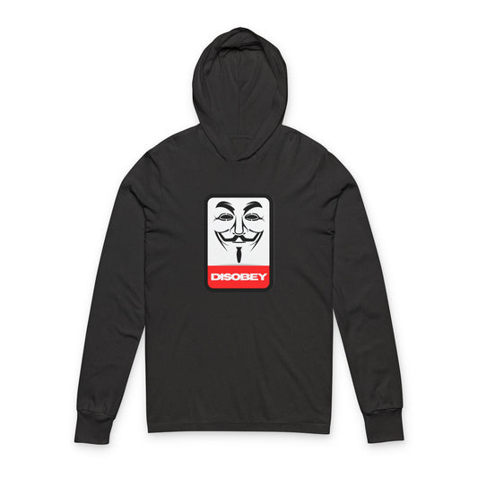 Disobey Guy Fawkes Hooded Long-Sleeve Tee