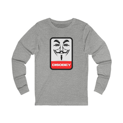 Disobey Guy Fawkes Mask Long Sleeve Tee