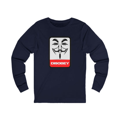 Disobey Guy Fawkes Mask Long Sleeve Tee