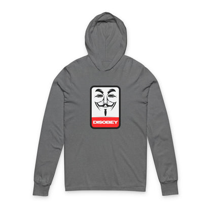 Disobey Guy Fawkes Hooded Long-Sleeve Tee