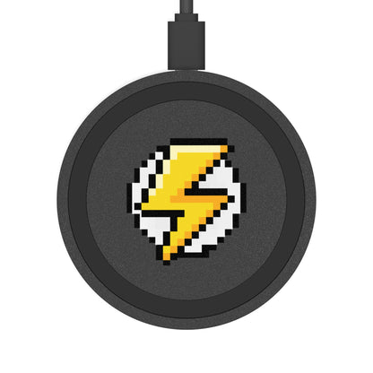 Pixel Lightning Wireless Charging Pad, Gamer Charging Station, Retro Gaming Gadget, Phone Charger, Unique Tech Gift