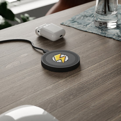 Pixel Lightning Wireless Charging Pad, Gamer Charging Station, Retro Gaming Gadget, Phone Charger, Unique Tech Gift